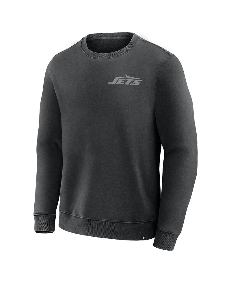 Fanatics Men's Black New York Jets Deep Route Pullover Sweatshirt