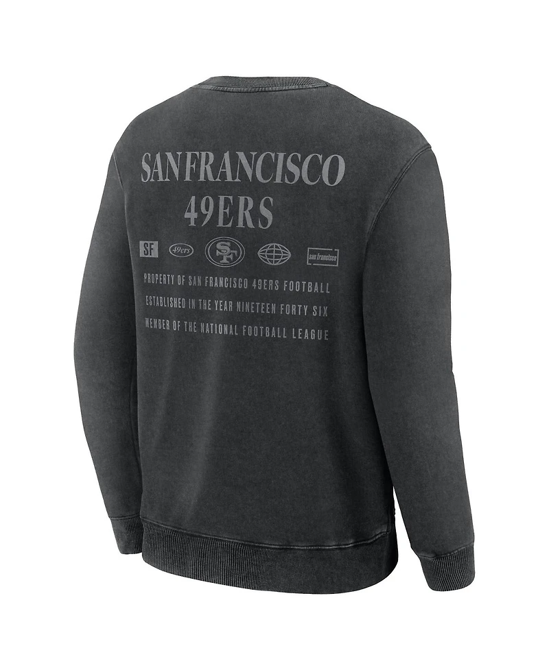 Fanatics Men's Black San Francisco 49ers Deep Route Pullover Sweatshirt