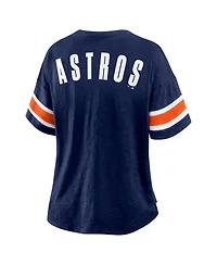 Fanatics Women's Navy Houston Astros Curl Route T-Shirt