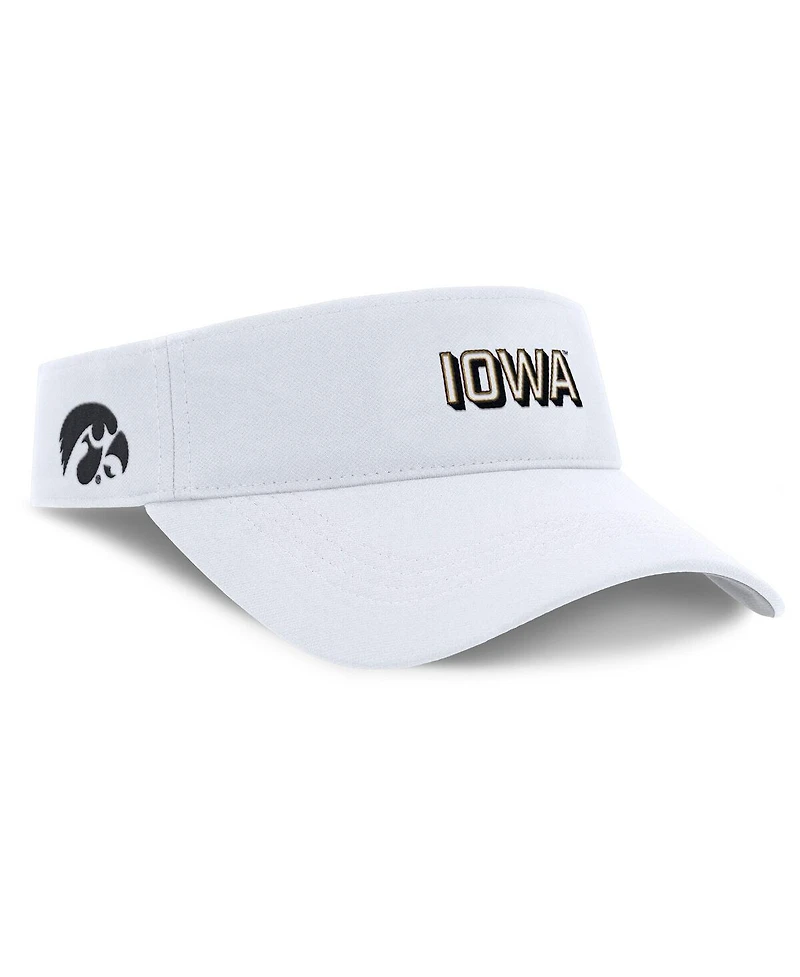 Nike Men's White Iowa Hawkeyes 2025 On-Field Gameday Performance Ace Adjustable Visor Hat