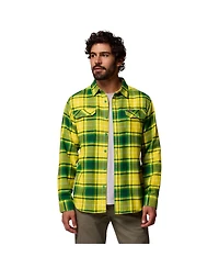 Columbia Men's Green Oregon Ducks Omni-Wick Flannel Long Sleeve Button-Up Shirt