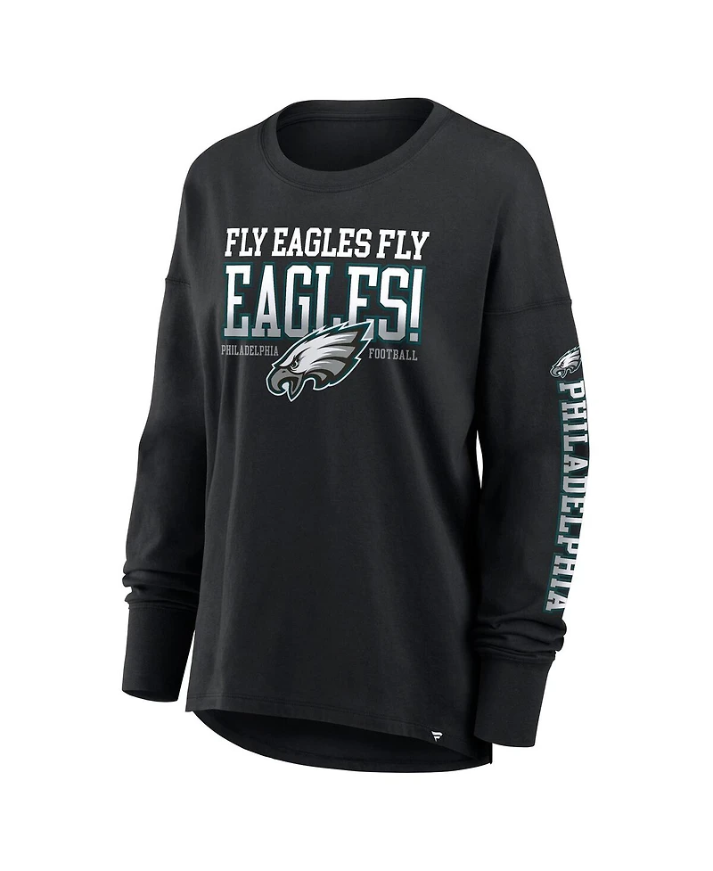 Fanatics Women's Black Philadelphia Eagles Hometown Legacy Long Sleeve T-Shirt