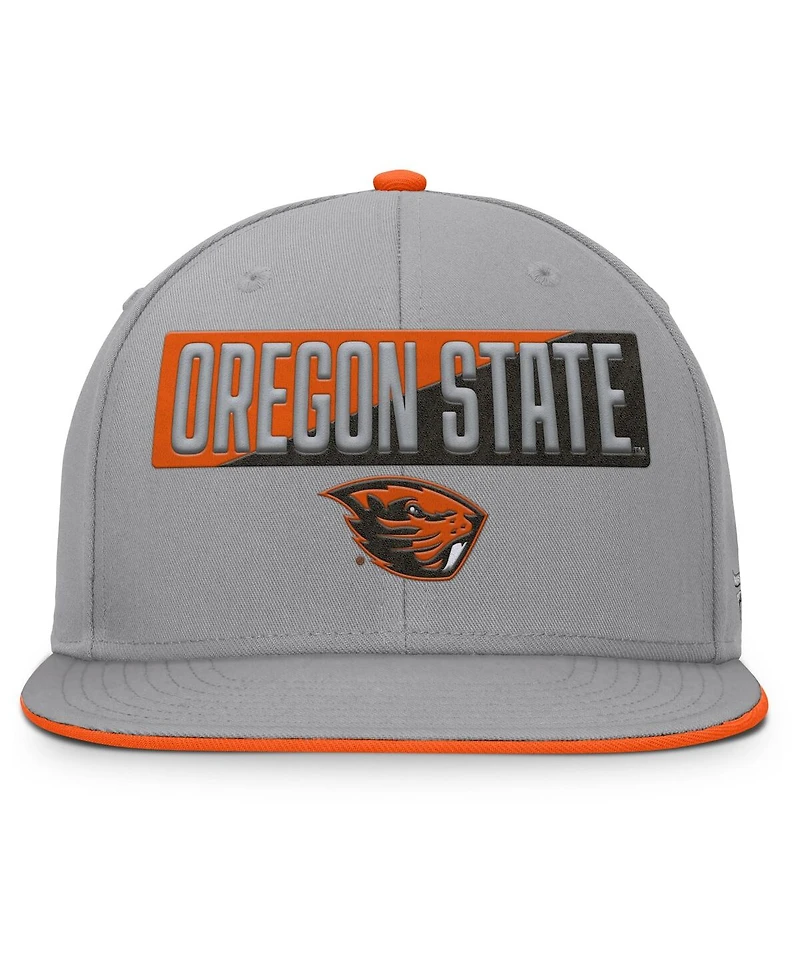 Fanatics Men's Gray Oregon State Beavers Duo Snapback Hat