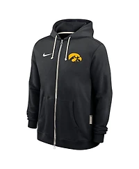 Nike Men's Black Iowa Hawkeyes 2025 Sideline Standard Issue Dri-fit Full-Zip Hoodie