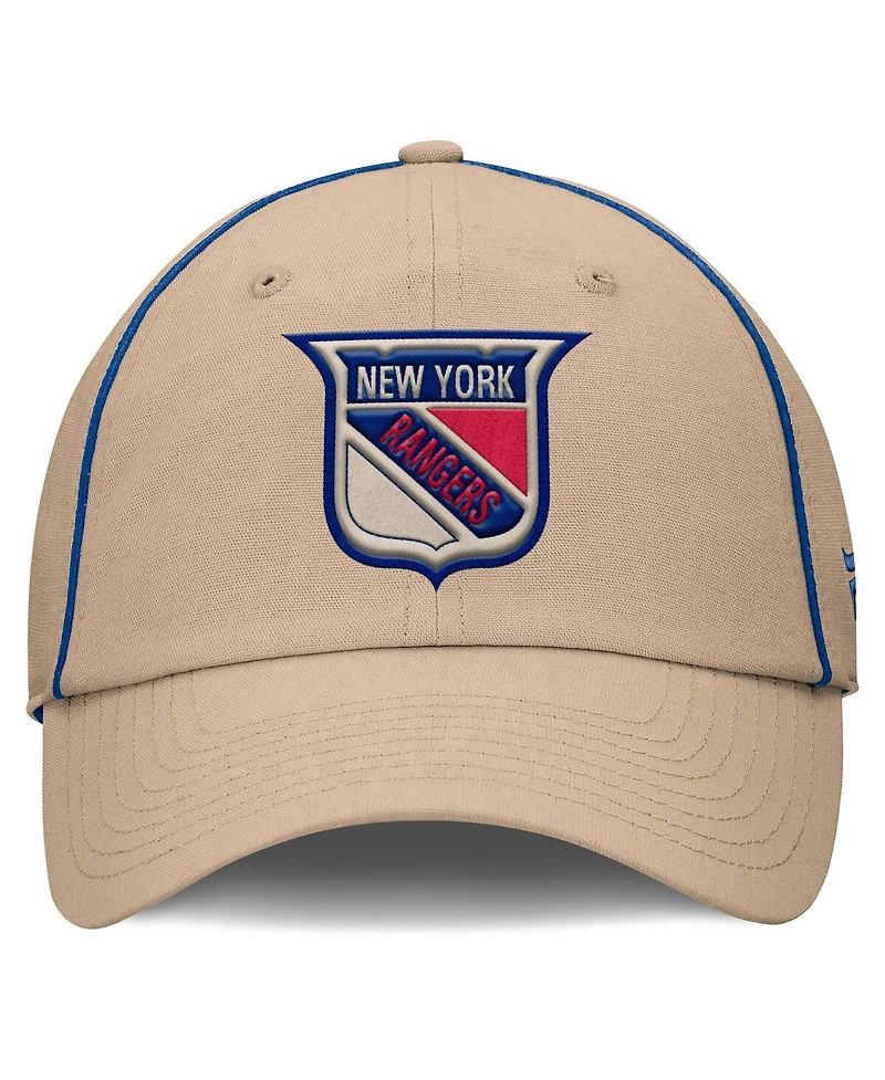 Fanatics Men's Tan New York Rangers Heritage Setoff Adjustable Hat