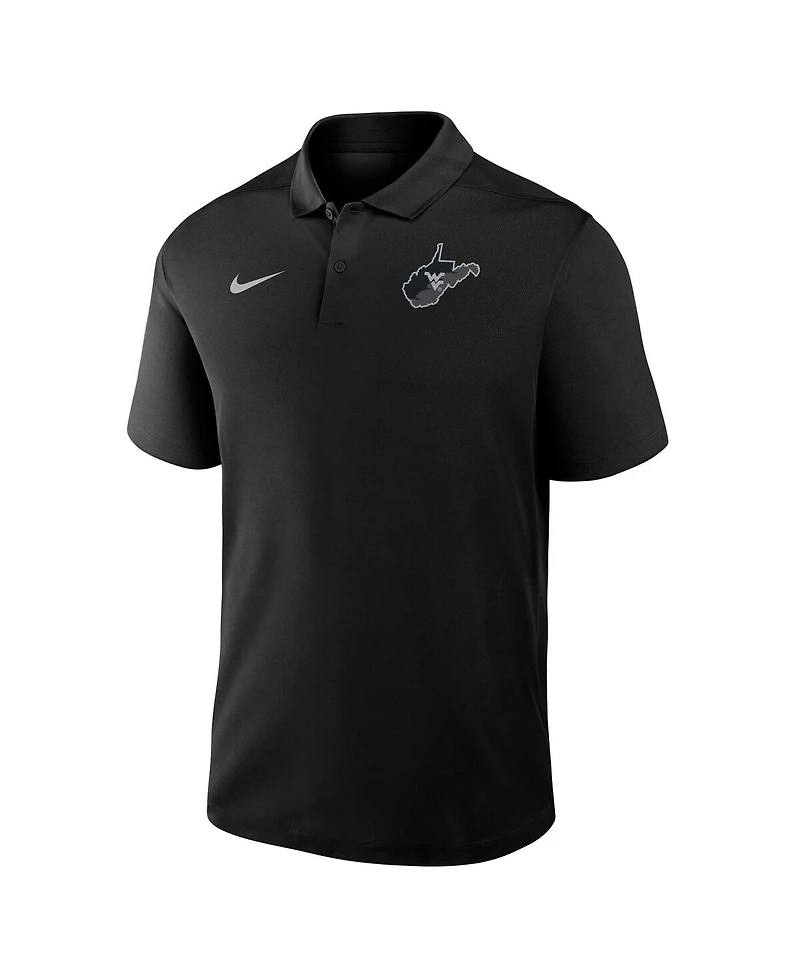 Nike Men's Black West Virginia Mountaineers Built on Bravery Victory Dri-fit Polo Shirt