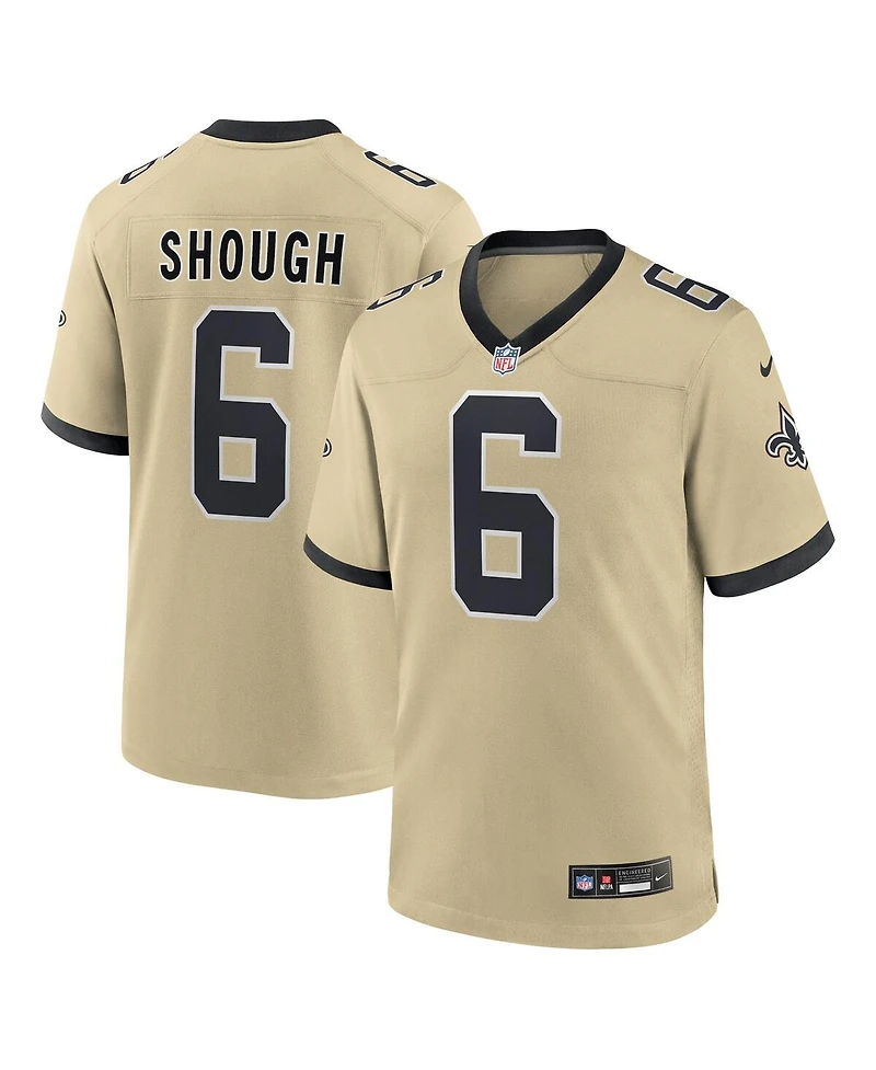 Nike Men's Tyler Shough Gold New Orleans Saints Alternate Game Player Jersey