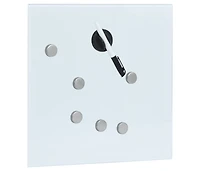 vidaXL Key Box with Magnetic Board White 13.8"x13.8"x1.6"