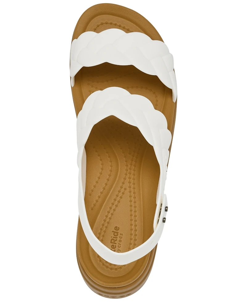 Crocs Women's Brooklyn Woven Low Wedge Sandals from Finish Line