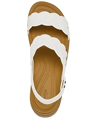 Crocs Women's Brooklyn Woven Low Wedge Sandals from Finish Line