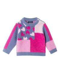 Andy & Evan Baby Girls Heart Color Block Sweater w/Pant Headband Set