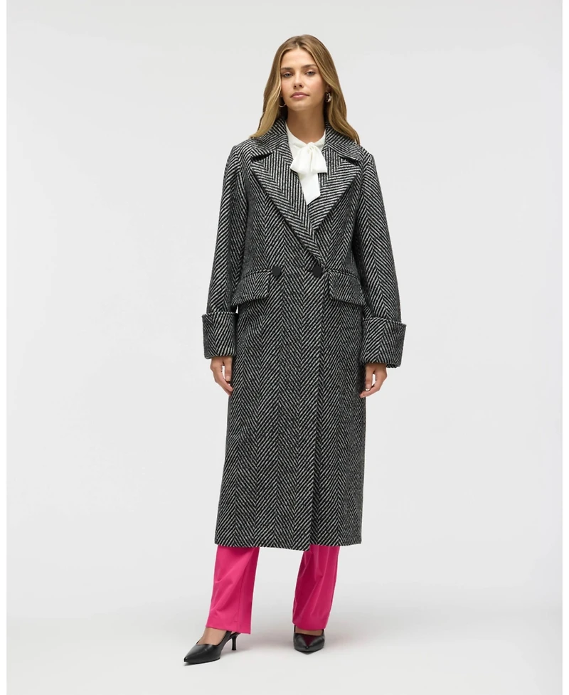 Nvlt Women's Retro Bold Chevron Oversized Coat