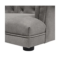 Zeus & Ruta 36.5" Chesterfield Pet Sofa in Uptown Gray
