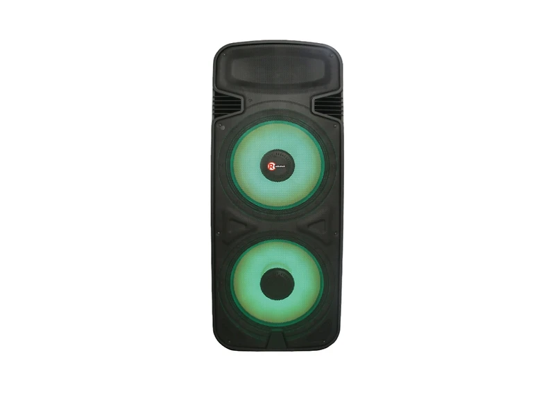 RadioShack 450W Party Tower Pa Speaker With Two 15 inch Woofers With Lights and Fm Radio 4001944