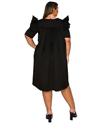 L I V D Women's Plus Zaya Pleated Swing Dress