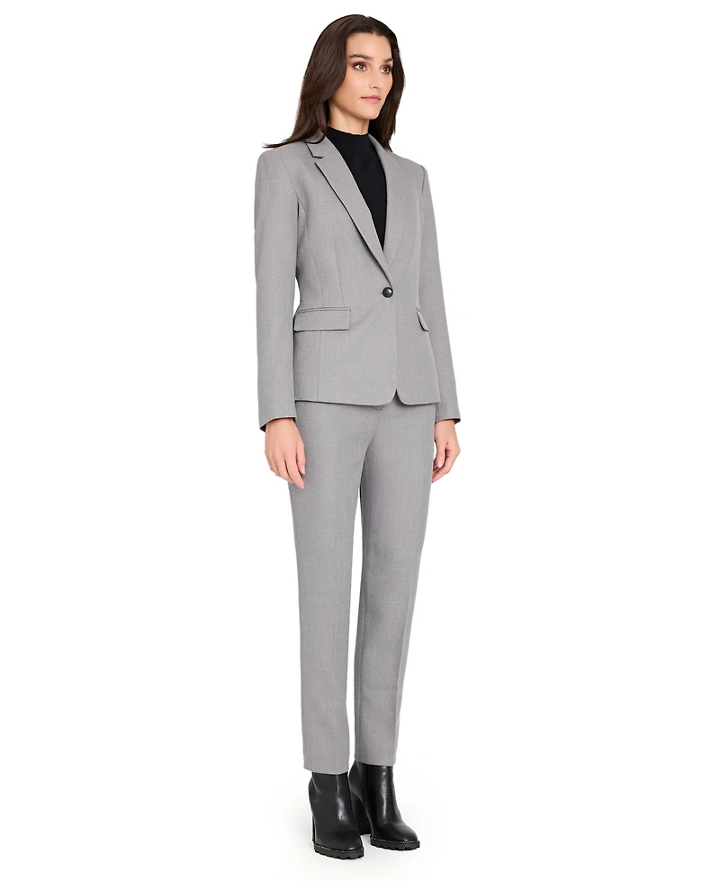 Tahari Asl Women's Herringbone Mid Rise Pants, Regular And Petite