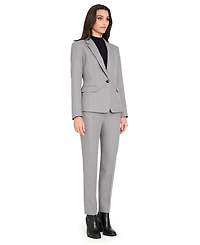 Tahari Asl Women's Herringbone Mid Rise Pants, Regular And Petite
