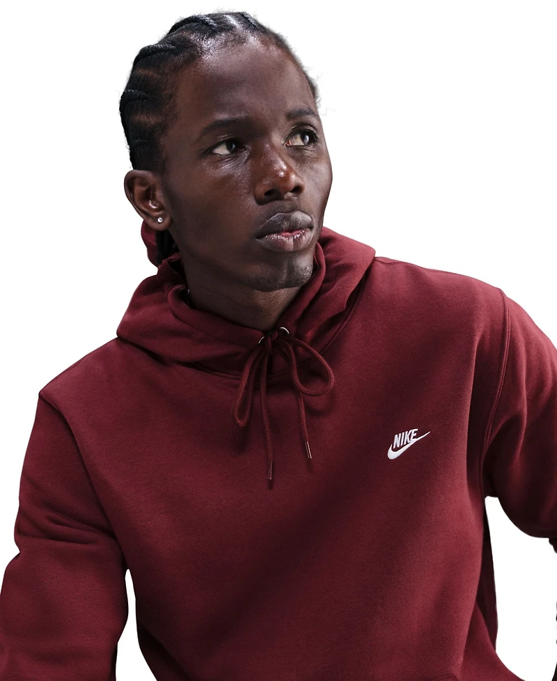 Nike Club Men's Pullover Fleece Logo Hoodie