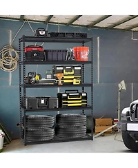 gaomon 48x18x72 Inch Garage Shelving Heavy Duty, Storage Shelves 2500Lbs Capacity, Adjustable Metal Shelving Unit, 5 Tier Industrial Shelves for Basem