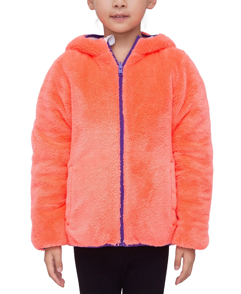 Rokka&Rolla Little and Big Girls' Reversible Fleece Jacket