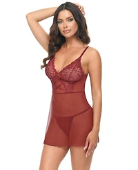 Oh La Cheri Women's Avery Sheer Babydoll