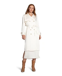 Belle & Bloom Women's Love Language Satin Trench