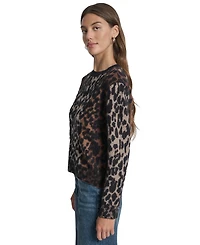 Dkny Jeans Women's Leopard Print Sweater