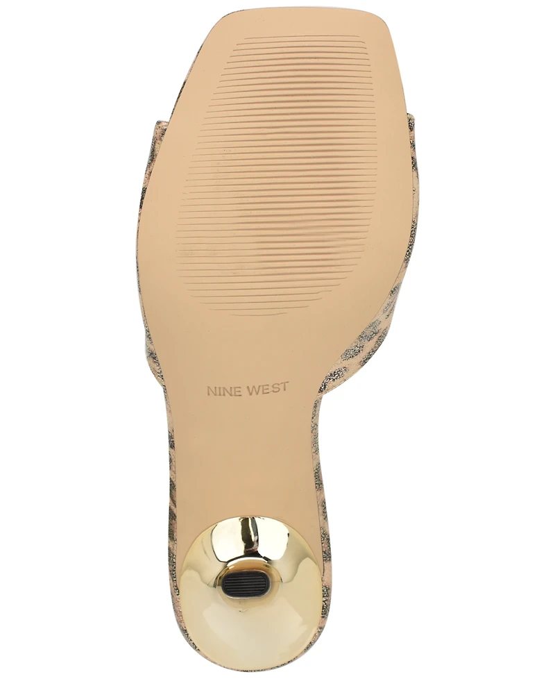 Nine West Women's Disko Square Toe Stiletto Sandals