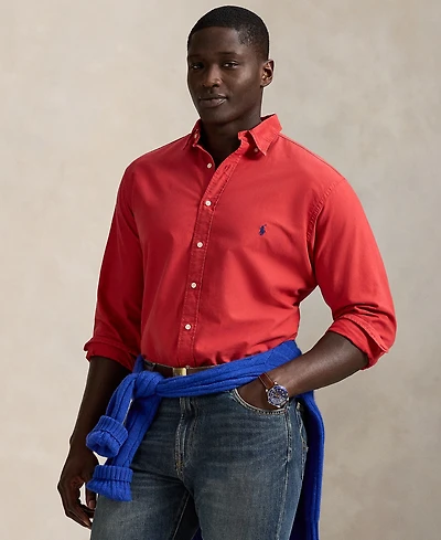 Polo Ralph Lauren Men's Big & Tall Garment-Dyed Oxford Shirt
