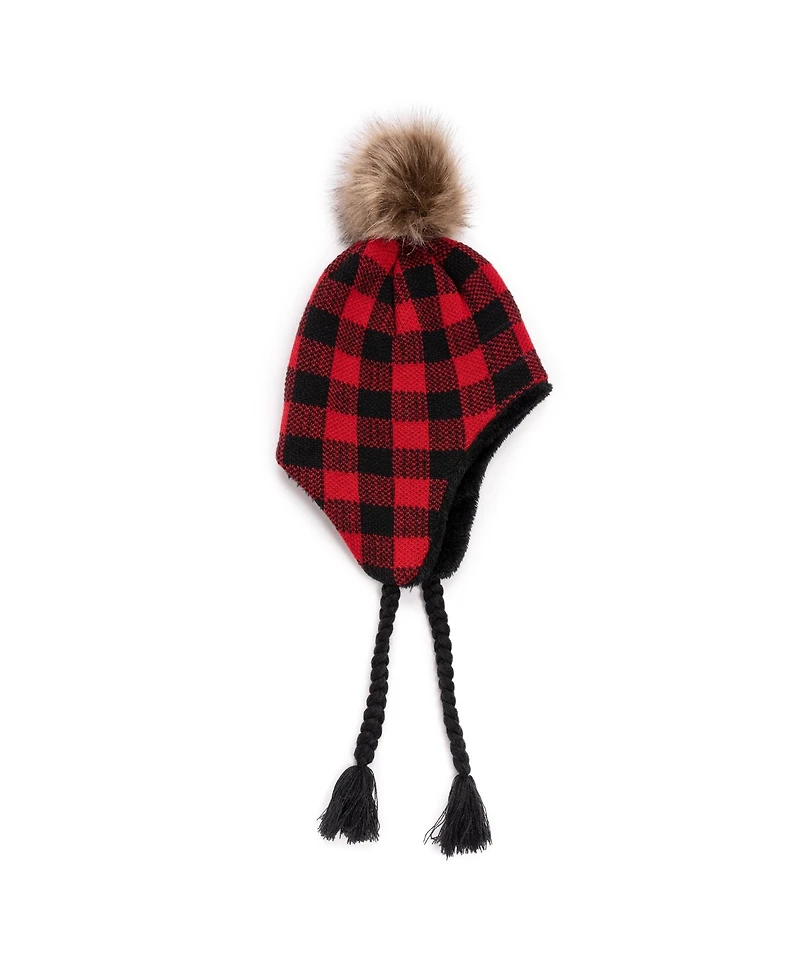 Muk Luks Women's Trapper Hat With 3 Pack Glove Set