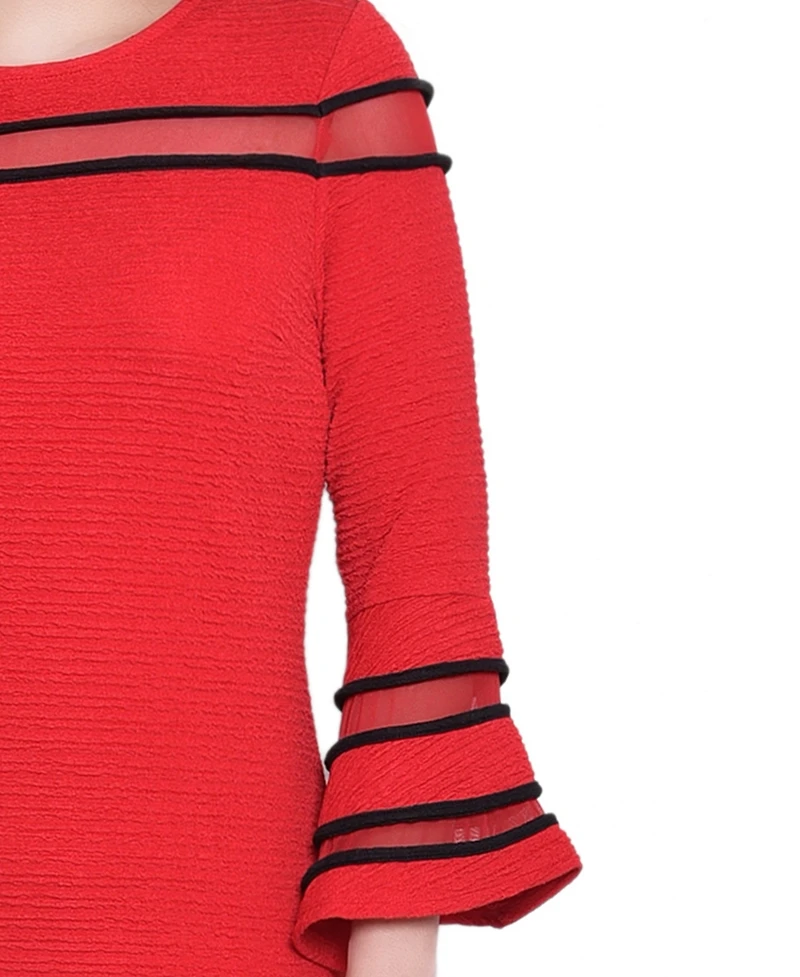 Ny Collection Women's Long Bell Sleeve Dress