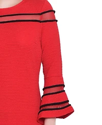 Ny Collection Women's Long Bell Sleeve Dress