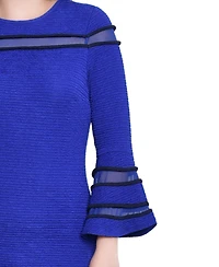 Ny Collection Women's Long Bell Sleeve Dress