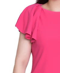 Ny Collection Women's Flutter Sleeve Sheath Dress