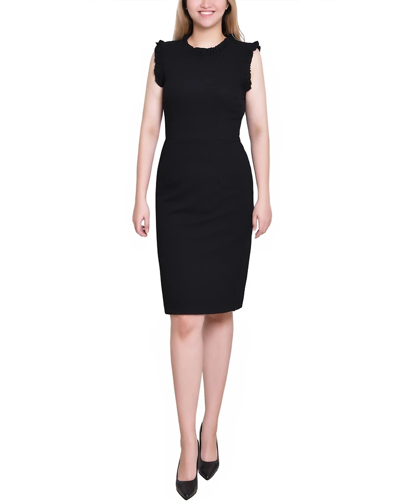 Ny Collection Women's Sleeveless Ruffle Detail Dress