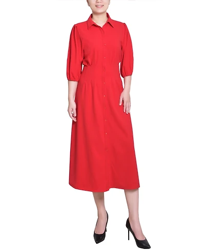 Ny Collection Women's Elbow Sleeve Midi Dress