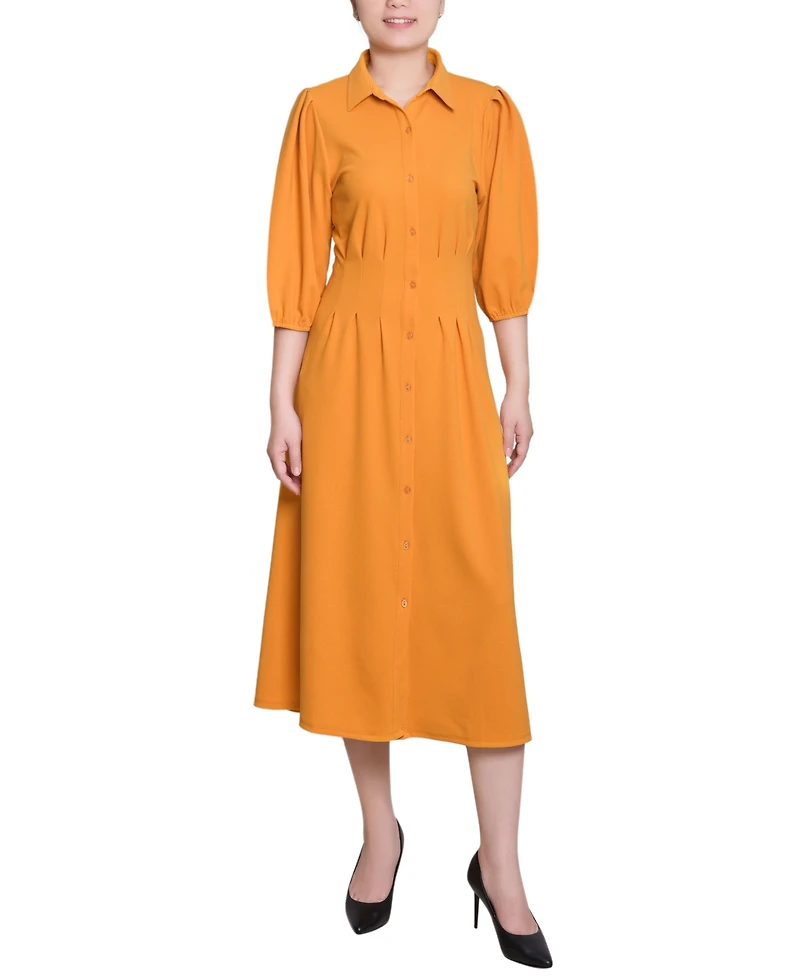 Ny Collection Women's Elbow Sleeve Midi Dress