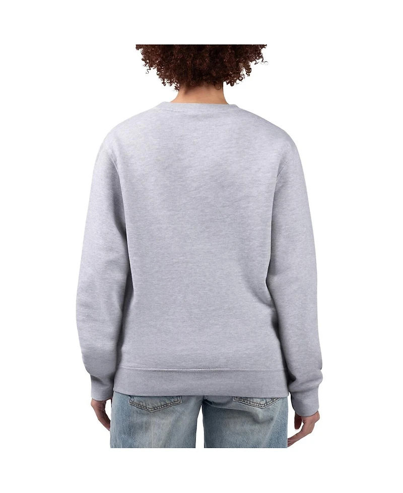 G-iii 4Her by Carl Banks Women's Heather Gray Detroit Tigers Flowers Graphic Pullover Sweatshirt