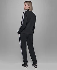 Karl Lagerfeld Paris Petite Logo Detail Zip-Up Jacket