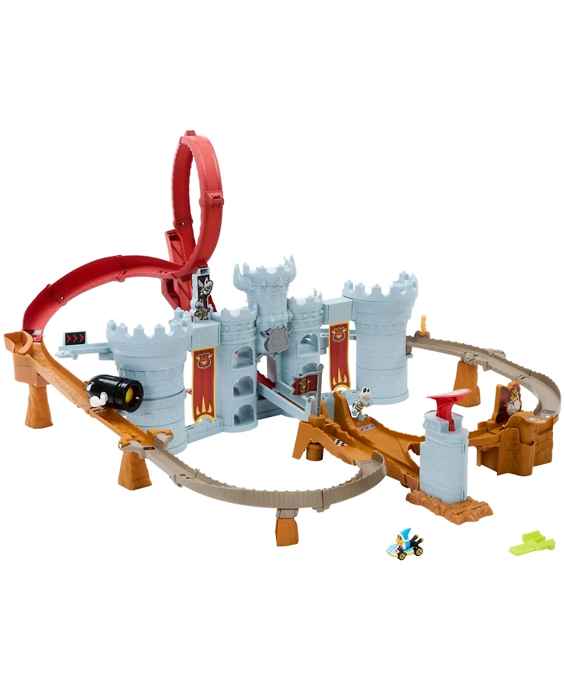 Hot Wheels Mario Kart Bowser's Castle Track Set and Vehicle