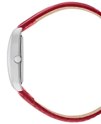 Bcbgmaxazria Women's Modena Red Leather Strap Watch, 22mm
