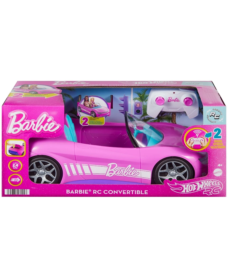 Hot Wheels Rc Barbie Convertible Toy Car
