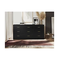Casainc Modern 9-Drawer Storage Cabinet Dresser Wide Chest of Drawers