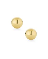 Bling Jewelry Classic Tiny Petite 14K Yellow Gold Round Button Ball Stud Earrings Screw Back