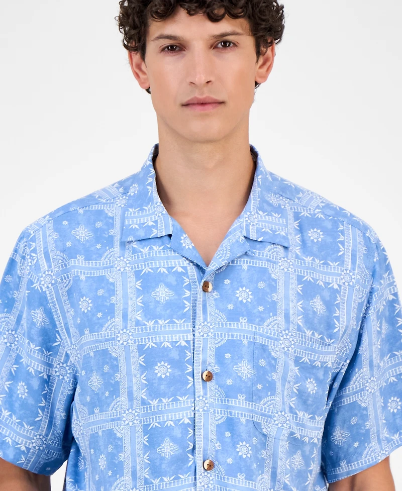 Tommy Bahama Men's Veracruz Cay Short Sleeve Bandana Print Camp Shirt