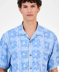 Tommy Bahama Men's Veracruz Cay Short Sleeve Bandana Print Camp Shirt