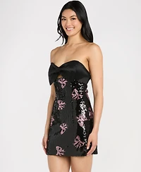 Morgan & Company Women's Strapless Sequined Dress