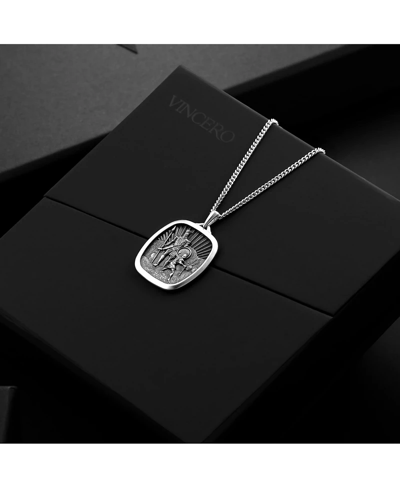 Vincero Men's Necklace The David & Goliath Pendant - Silver