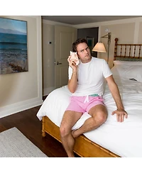 Sant and Abel Men's Hepburn Gingham Pink Sleep Shorts