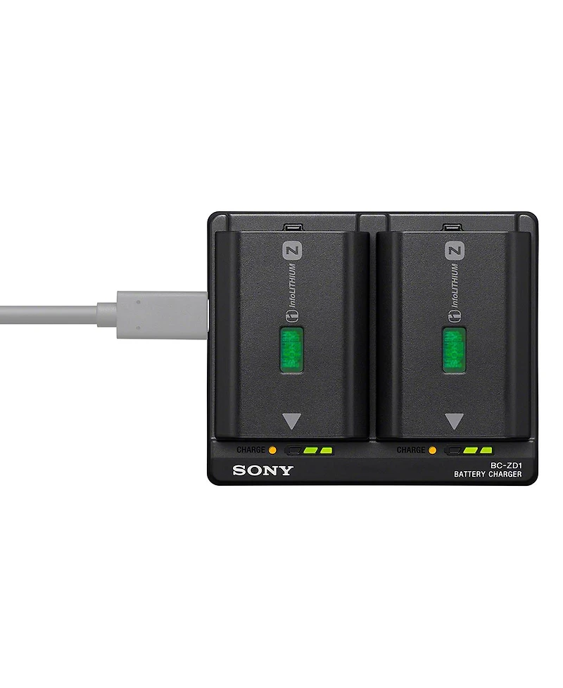 Sony Bc ZD1 Black Dual Battery Charger for Sony Z Battery Model Np FZ100